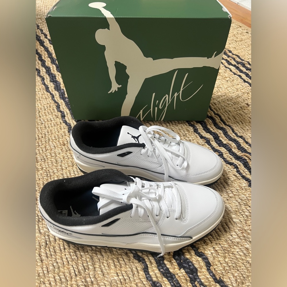 Jordan Flight Court Men’s White/Black Sneakers. Size 12 New in box. - Picture 3 of 8